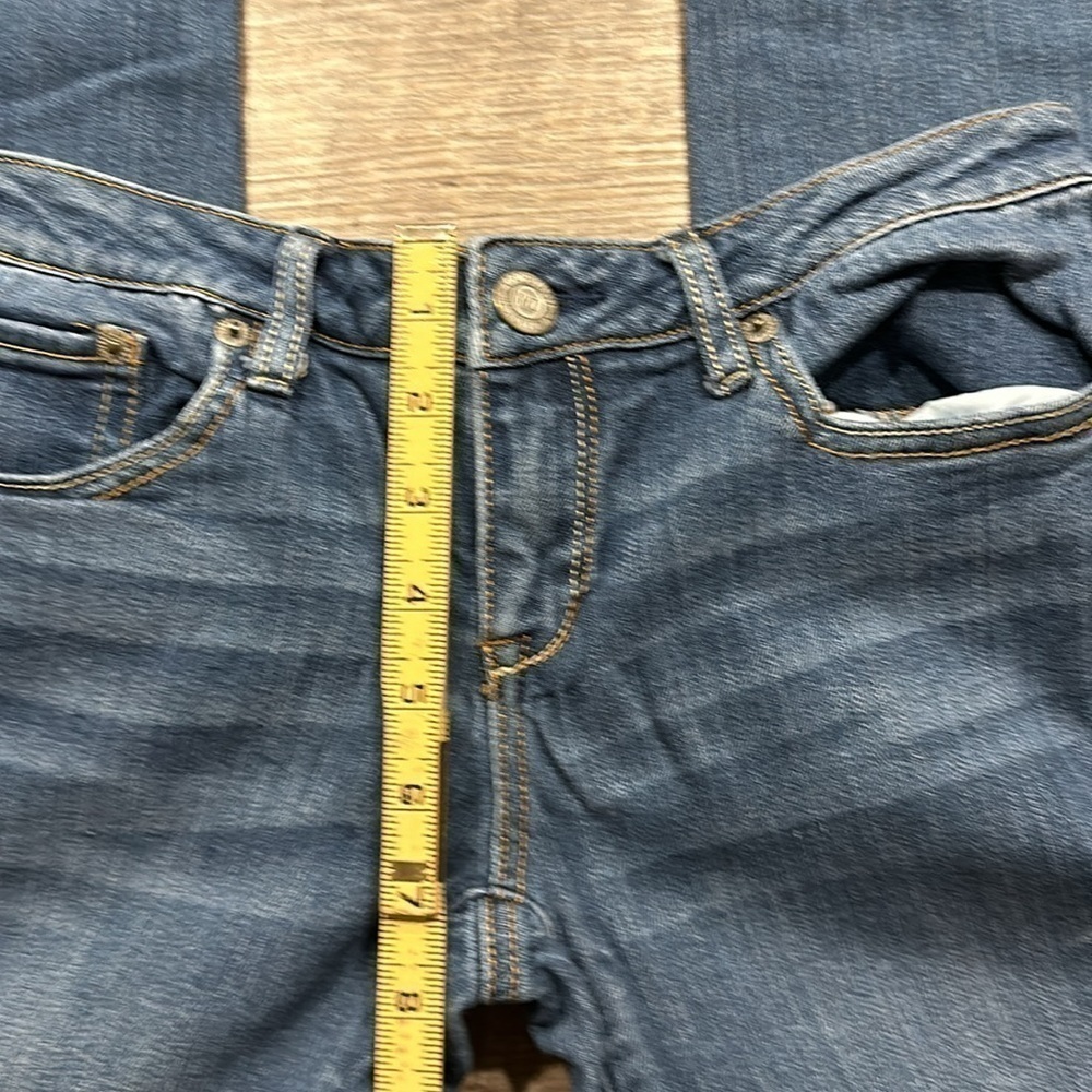 Aeropostale distressed, skinny blue jeans size 4 regular - Picture 8 of 10